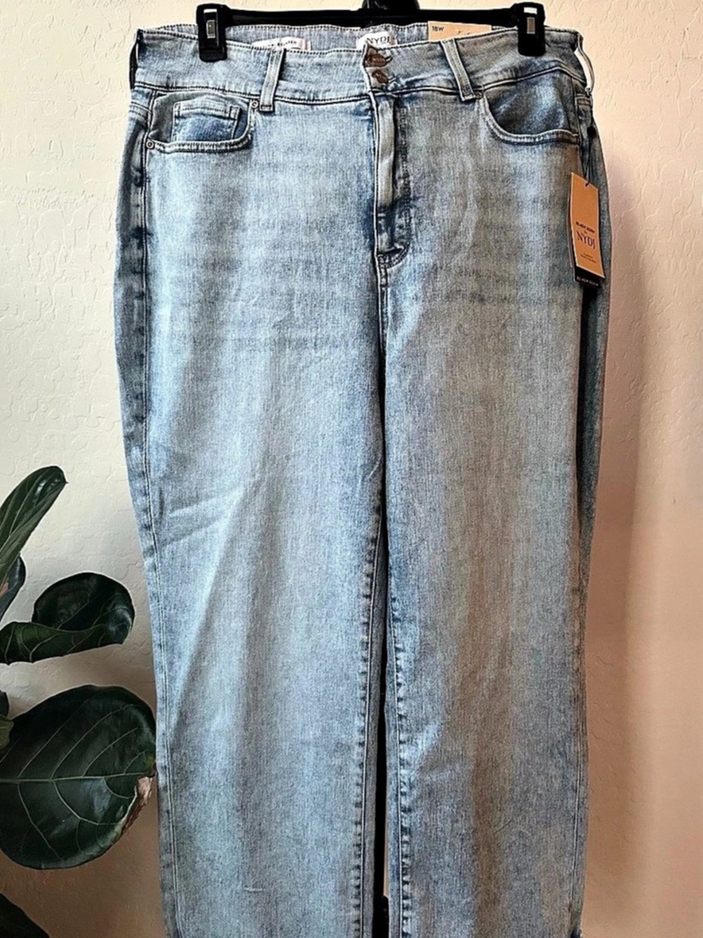 NYDJ Bailey Relaxed Crop Women's Cropped Jeans Blue Size 18W NWT